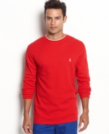 Simple and classic, this thermal from Polo Ralph Lauren is a great accent to your weekend style. Simple and classic, this thermal from Polo Ralph Lauren is a great accent to your weekend style.