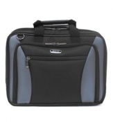 The cutting-edge of travel convenience. This laptop bag from Kenneth Cole Reaction is certified Checkpoint Friendly, so you won't have to remove your computer for airport security. That means everything inside -- from the padded laptop compartment to the two-file divider -- stays safe and secure at all times. Limited lifetime warranty.