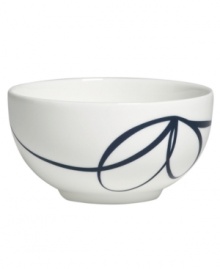 Vera Wang combines her passions for skating and design in the everyday fine Glisse sugar bowl. An indigo-blue ribbon follows the path of a twirling figure skater, sweeping across smooth, snow-white bone china with modern grace. Vera Wang combines her passions for skating and design in the everyday fine Glisse sugar bowl. An indigo-blue ribbon follows the path of a twirling figure skater, sweeping across smooth, snow-white bone china with modern grace.