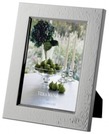 Moments of brilliance. This hammered picture frame from Vera Wang Wedgwood adds texture and shine to beautiful snapshots in polished silver plate.