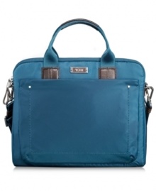 Tech it out! Step out in style & pack fun, personality & lightweight convenience into your every errand. Featuring interior media & accessory pockets, along with an Add-a-bag sleeve & removable shoulder strap, this business savvy essential keeps your tablet on call & is your new best trend. 5-year warranty. Tech it out! Step out in style & pack fun, personality & lightweight convenience into your every errand. Featuring interior media & accessory pockets, along with an Add-a-bag sleeve & removable shoulder strap, this business savvy essential keeps your tablet on call & is your new best trend. 5-year warranty.