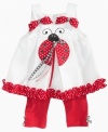 Luck will be with your little ladybug in this precious tunic and legging set from Rare Editions.