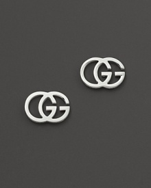 Interlocking Gs in 18K white gold.