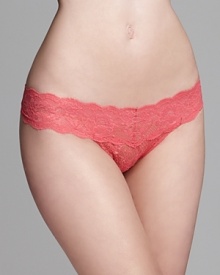 Cosabella applies seam-free, ultra stretch, ultra soft technology to this elegant lace thong. The low-rise fit ensures it never makes an untimely appearance.