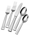 Setting the table is easy with the sophisticated Sierra Frost flatware set, featuring matte handles with squared ends and polished accents in casual stainless steel. From Gourmet Basics by Mikasa.