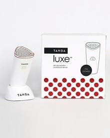 Reveal a more youthful, luminous complexion. The new Luxe Skin Rejuvenation Photofacial Device uses a super-luminous LED array to deliver concentrated beams of red light therapy for a fractional phototherapy effect. Coupled with sonic vibration and gentle warming in a unique massaging treatment head, these complementary technologies deliver a professional photofacial experience for soft, smooth, glowing skin. - Effectively treats fine lines and wrinkles with only two treatments per week - One device, multiple rejuvenating benefits- Treats fine lines and wrinkles- Fights dullness for a radiant complexion- Moisturizes to nourish dry skin for a healthy looking glow- Improves rough texture for smooth, soft skin- Firms and plumps for visibly younger looking skin- FDA cleared for the treatment of fine lines and wrinkles in the periorbital region Reveal a more youthful, luminous complexion. The new Luxe Skin Rejuvenation Photofacial Device uses a super-luminous LED array to deliver concentrated beams of red light therapy for a fractional phototherapy effect. Coupled with sonic vibration and gentle warming in a unique massaging treatment head, these complementary technologies deliver a professional photofacial experience for soft, smooth, glowing skin. - Effectively treats fine lines and wrinkles with only two treatments per week - One device, multiple rejuvenating benefits- Treats fine lines and wrinkles- Fights dullness for a radiant complexion- Moisturizes to nourish dry skin for a healthy looking glow- Improves rough texture for smooth, soft skin- Firms and plumps for visibly younger looking skin- FDA cleared for the treatment of fine lines and wrinkles in the periorbital region