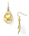 Lauren by Ralph Lauren's leaf-like hammered double drop earrings shine with effortless elegance.