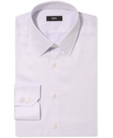 Keep it light for a fresh, polished feel in this dress shirt from Hug Boss.