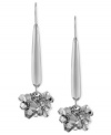 Clustered class. These drop earrings from Kenneth Cole New York are crafted from silver-tone mixed metal and at the end of the drop, are adorned with glistening beads. Approximate drop: 2-1/4 inches.