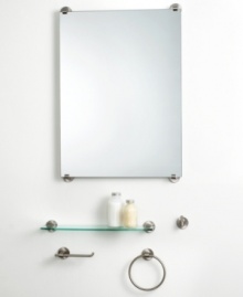 Crafted of beautiful satin nickel in a minimalist design, this Zone toilet paper holder from Gatco brings a sleek, modern feel to your bathroom. Crafted of beautiful satin nickel in a minimalist design, this Zone toilet paper holder from Gatco brings a sleek, modern feel to your bathroom.