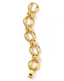 The golden girl has her moment with this chain link bracelet from kate spade new york. Boasting glamourous, oversized links this bracelet stands out on your arm.