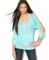 Show off some shoulder with INC's studded top! Perfect for a night out on the town.