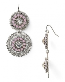 These delicate drop earrings from RJ Graziano, crafted of silver plate and Austrian crystals, boast a bohemian vibe. Wear them as a free spirited final flourish.