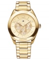 Forge new style paths with the golden shine of this elegant Tommy Hilfiger watch.