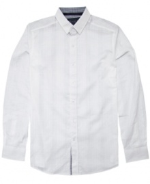 Map it out. Plan to start your day in style with this gridded Black Label shirt from No Retreat. Map it out. Plan to start your day in style with this gridded Black Label shirt from No Retreat.