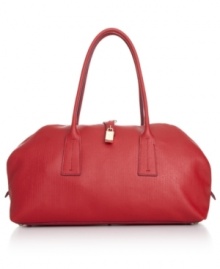 Fashionable and functional with a go-anywhere attitude, this Furla design combines beautifully textured Saffiano leather with gleaming custom hardware, for a look that's altogether irresistible. Fashionable and functional with a go-anywhere attitude, this Furla design combines beautifully textured Saffiano leather with gleaming custom hardware, for a look that's altogether irresistible.
