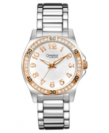 Make your ensembles sparkle with this stunning timepiece from Caravelle by Bulova. Make your ensembles sparkle with this stunning timepiece from Caravelle by Bulova.