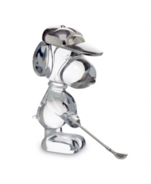 Snoopy concentrates on a hole in one, perfecting his form in this exquisite crystal figurine from Baccarat. With silvertone hat and golf club. Snoopy concentrates on a hole in one, perfecting his form in this exquisite crystal figurine from Baccarat. With silvertone hat and golf club.