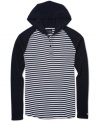 This hooded knit henley by Hurley is the perfect pullover for laid back looks.