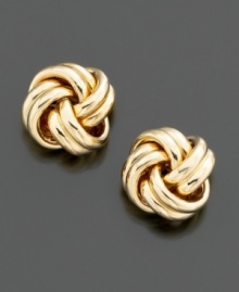 Ribbed texture and knotted detail are richly understated–and perfect for the office. Set in 18k gold. 1/2 diameter. Ribbed texture and knotted detail are richly understated–and perfect for the office. Set in 18k gold. 1/2 diameter.