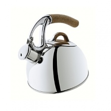 With multiple design awards under its whistle, the Uplift Tea Kettle is recognized as a classic in function and style. To celebrate its 10th anniversary, this iconic Kettle debuts in high-grade stainless steel and durable zinc finishes with cork on the handles and lid. Known for its insulation properties, cork creates heat-resistant handles while also providing a soft, non-slip grip. Spout opens automatically when Kettle is lifted. Loud whistle signals when water is ready. Large lid opening for convenient filling and cleaning. With multiple design awards under its whistle, the Uplift Tea Kettle is recognized as a classic in function and style. To celebrate its 10th anniversary, this iconic Kettle debuts in high-grade stainless steel and durable zinc finishes with cork on the handles and lid. Known for its insulation properties, cork creates heat-resistant handles while also providing a soft, non-slip grip. Spout opens automatically when Kettle is lifted. Loud whistle signals when water is ready. Large lid opening for convenient filling and cleaning.