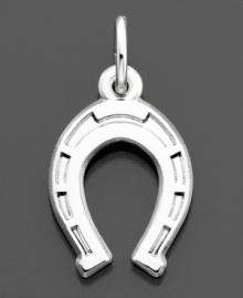 A lucky charm with shining appeal. This Rembrandt horseshoe charm is crafted in sterling silver. Approximate drop: 3/4 inches.