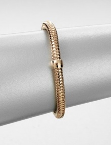 From the Primavera Collection. A intricately braided 18k rose gold design accented with a logo engraved slide bead. 18k white and rose goldDiameter, about 2Slip-on styleMade in Italy From the Primavera Collection. A intricately braided 18k rose gold design accented with a logo engraved slide bead. 18k white and rose goldDiameter, about 2Slip-on styleMade in Italy