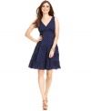 Grown up polka dots and a figure flattering A-line shape make this petite Style&co. dress incredible!