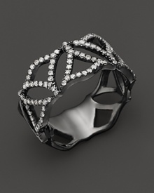 Badgley Mischka Diamond Logo Band With Black Rhodium Finish, 0.44 ct. t.w. Badgley Mischka Diamond Logo Band With Black Rhodium Finish, 0.44 ct. t.w.