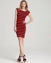 French Connection Dress - Stretch Stripe Boatneck