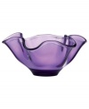 Fresh and elegant, this Lenox Organics bowl is crafted of heavy crystal with a playful ruffled edge. A bold purple hue adds to its allure, making a stylish impact on any space.