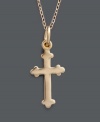 Expressive and intricate. Giani Bernini's symbolic cross pendant features an intricate three-petal design in  24k gold over sterling silver. Approximate length: 18 inches. Approximate drop: 1 inch.