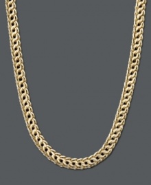 Round out your look with a standout chain. Necklace features a circular, braided link design in 14k gold. Approximate length: 18 inches. Round out your look with a standout chain. Necklace features a circular, braided link design in 14k gold. Approximate length: 18 inches.