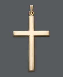 Sometimes, simple design is the best way to express your faith. Traditional cross pendant crafted in 14k gold. Approximate drop width: 1 inch. Approximate drop length: 1-3/4 inches. Sometimes, simple design is the best way to express your faith. Traditional cross pendant crafted in 14k gold. Approximate drop width: 1 inch. Approximate drop length: 1-3/4 inches.