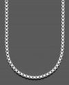 Add shapely style with a simple chain. Giani Bernini necklace features an intricate box link in sterling silver. Approximate length: 18 inches.