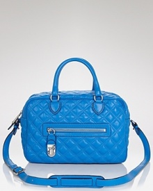 Marc Jacobs gives us a new reason to trade our usual slouchy styles for pretty polish. This structured satchel features quilted leather and a deceptively roomy shape for all of your cool girl (lady) essentials. Marc Jacobs gives us a new reason to trade our usual slouchy styles for pretty polish. This structured satchel features quilted leather and a deceptively roomy shape for all of your cool girl (lady) essentials.