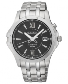 Powered by your own movement, this Le Grande Sport Kinetic watch from Seiko never needs a new battery.