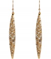 Both sassy and statement-making, Alexis Bittars crystal encrusted spear earrings are an easy way to add a glamorous edge to your outfit - Tonal silver crystals, gold-plated brass wire backs - For pierced ears - Wear with swept up hair and a bright cocktail dress for a fantastically fierce look