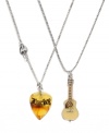 Keep one of these Lucky Brand necklaces for yourself and give the other to your friend with the best taste in music! One necklace features a guitar pendant; other necklace features a logo-embossed guitar pick pendant. Crafted in mixed metal, white jade, resin and crystal. Approximate length: 16 inches + 1/2-inch extender. Approximate guitar drop: 1-1/2 inches. Approximate pick drop: 1 inch.