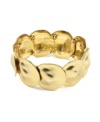 Set your style into circular motion. Bracelet by Jones New York features shiny overlapping discs crafted in gold tone mixed metal. Bracelet stretches to fit wrist. Approximate diameter: 2-1/4 inches.