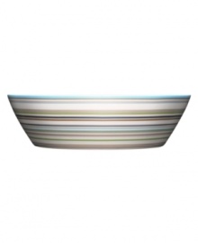 More than bold stripes and warm colors, the Origo serving bowl transitions from oven to table and into the dishwasher without a hitch. Combine with other Iittala dinnerware pieces to make any setting pop. Designed by Alfredo Haberli. More than bold stripes and warm colors, the Origo serving bowl transitions from oven to table and into the dishwasher without a hitch. Combine with other Iittala dinnerware pieces to make any setting pop. Designed by Alfredo Haberli.