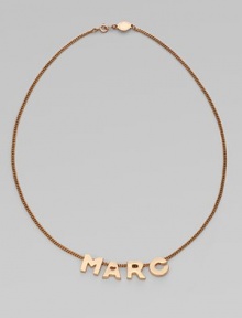 Get branded in this pretty logo charm style. Rose goldtone plated brassLength, about 21Pendant size, about ½Spring ring closureImported Get branded in this pretty logo charm style. Rose goldtone plated brassLength, about 21Pendant size, about ½Spring ring closureImported