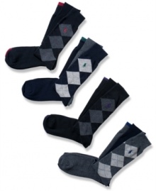 Change your pattern with these argyle socks from Polo Ralph Lauren.