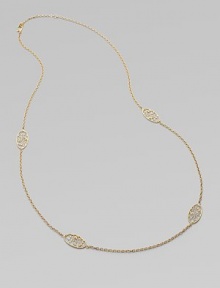 A delicate style with playful bubble designed stations accented with diamonds. 18k goldDiamonds, .15 tcwLength, about 37 adjustableLobster clasp closureMade in Italy A delicate style with playful bubble designed stations accented with diamonds. 18k goldDiamonds, .15 tcwLength, about 37 adjustableLobster clasp closureMade in Italy