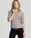 Masculine meets feminine in this Hurley plaid shirt, destined to be a year-round wardrobe staple.