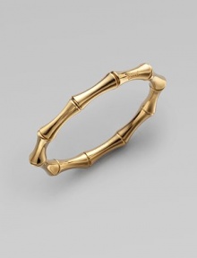 From the Bamboo Collection. A nature-inspired design in radiant 18k gold with a pretty logo emblem. 18k goldSlip-on styleDiameter, about 2Made in Italy From the Bamboo Collection. A nature-inspired design in radiant 18k gold with a pretty logo emblem. 18k goldSlip-on styleDiameter, about 2Made in Italy