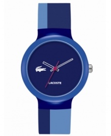 Varying shades of blue create a sporty Goa collection watch with classic Lacoste style. Varying shades of blue create a sporty Goa collection watch with classic Lacoste style.