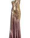 Make a bold statement in this ultra-luxe sequin maxi from Donna Karan - Asymmetrical one-shoulder neckline, side pleat detail, dramatic maxi-length, concealed side zip closure, all-over sequin embellishment - Style with statement sandals, a draped front leather jacket, and a studded clutch