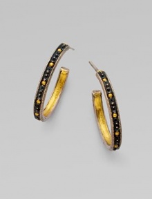From the Capitone Collection. Contrasting hues of yellow gold create a rich look.24k yellow gold 4k yellow gold length, about 1 Post back Imported From the Capitone Collection. Contrasting hues of yellow gold create a rich look.24k yellow gold 4k yellow gold length, about 1 Post back Imported