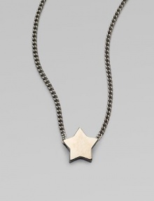 This simply chic piece features a tiny star pendant. Argento plated brassLength, about 15¾Pendant size, about ½Spring ring closureImported This simply chic piece features a tiny star pendant. Argento plated brassLength, about 15¾Pendant size, about ½Spring ring closureImported
